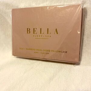 Bella Silk & Bamboo Dual Sided Pillowcase King Lilac Ash